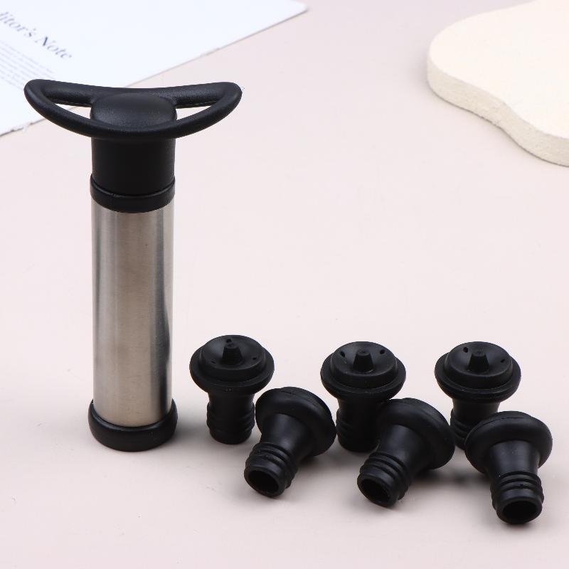 Wine Preservation Pump - 【Cantik】Pompa Vakum Pengawet Anggur, Set Penyimpan