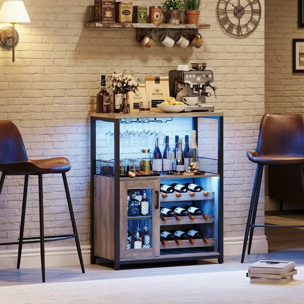 Home Bar And Cabinet - Lemari Bar Anggur 3 Tingkat dengan