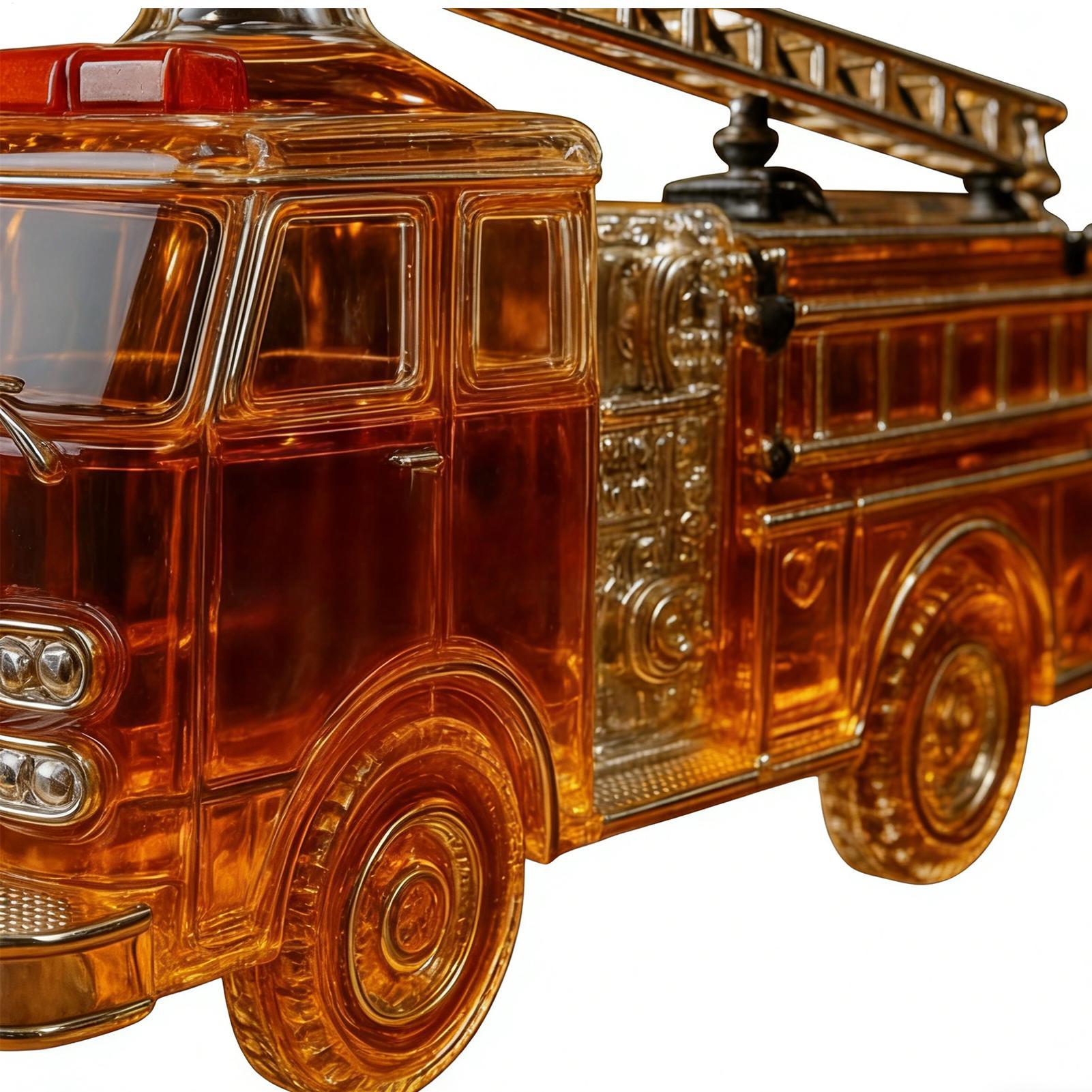 Home Bar And Cabinet - Botol Wiski 300ml Bentuk Truk Pemadam