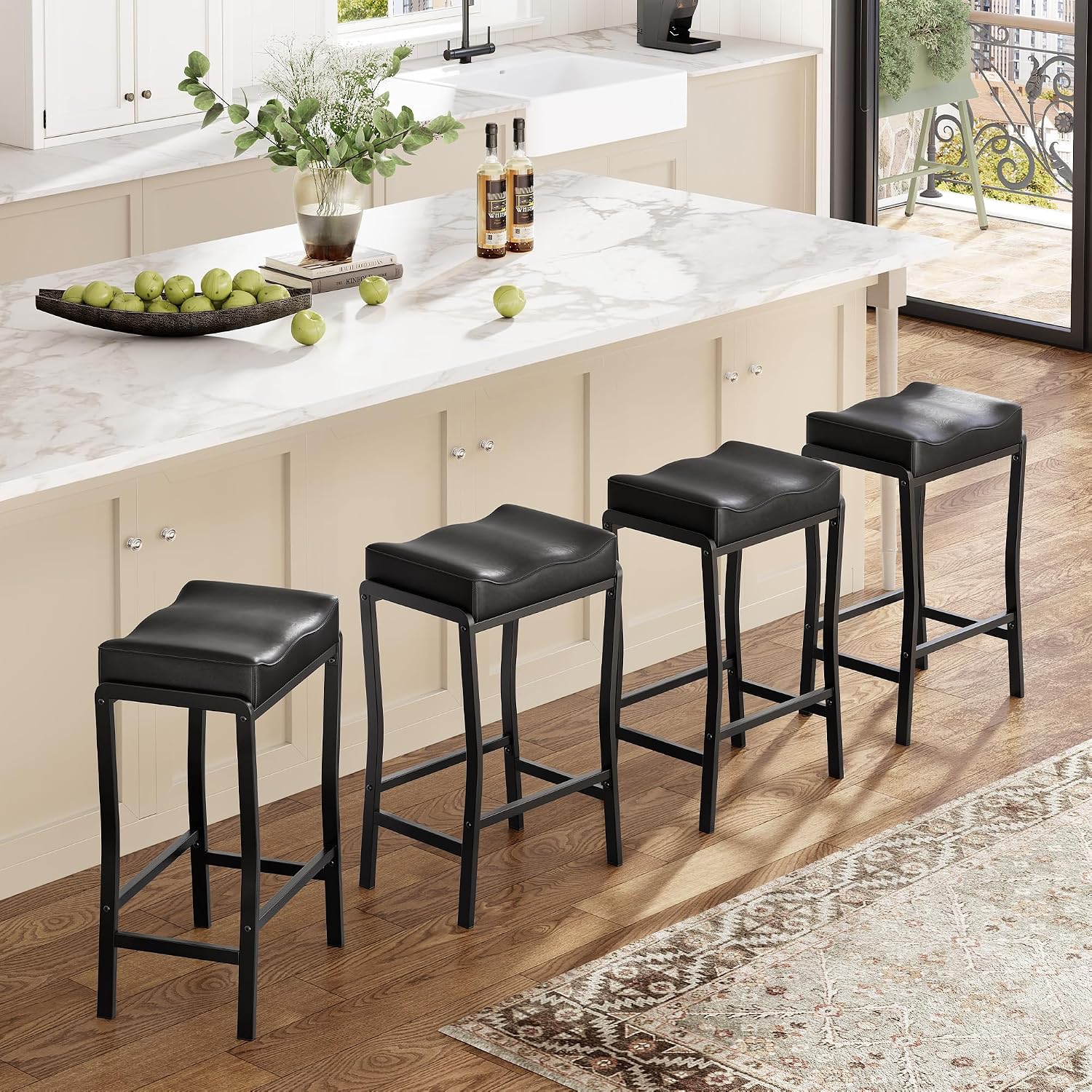 Home Bar Seating - Set Kursi Bar Tinggi dengan Sandaran