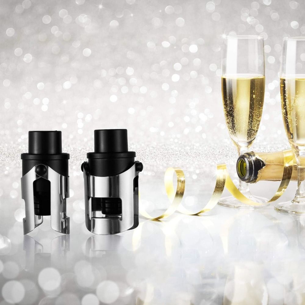 2 buah Penutup Botol Sampanye  - Wine Preservation Pump ulasan dan harga