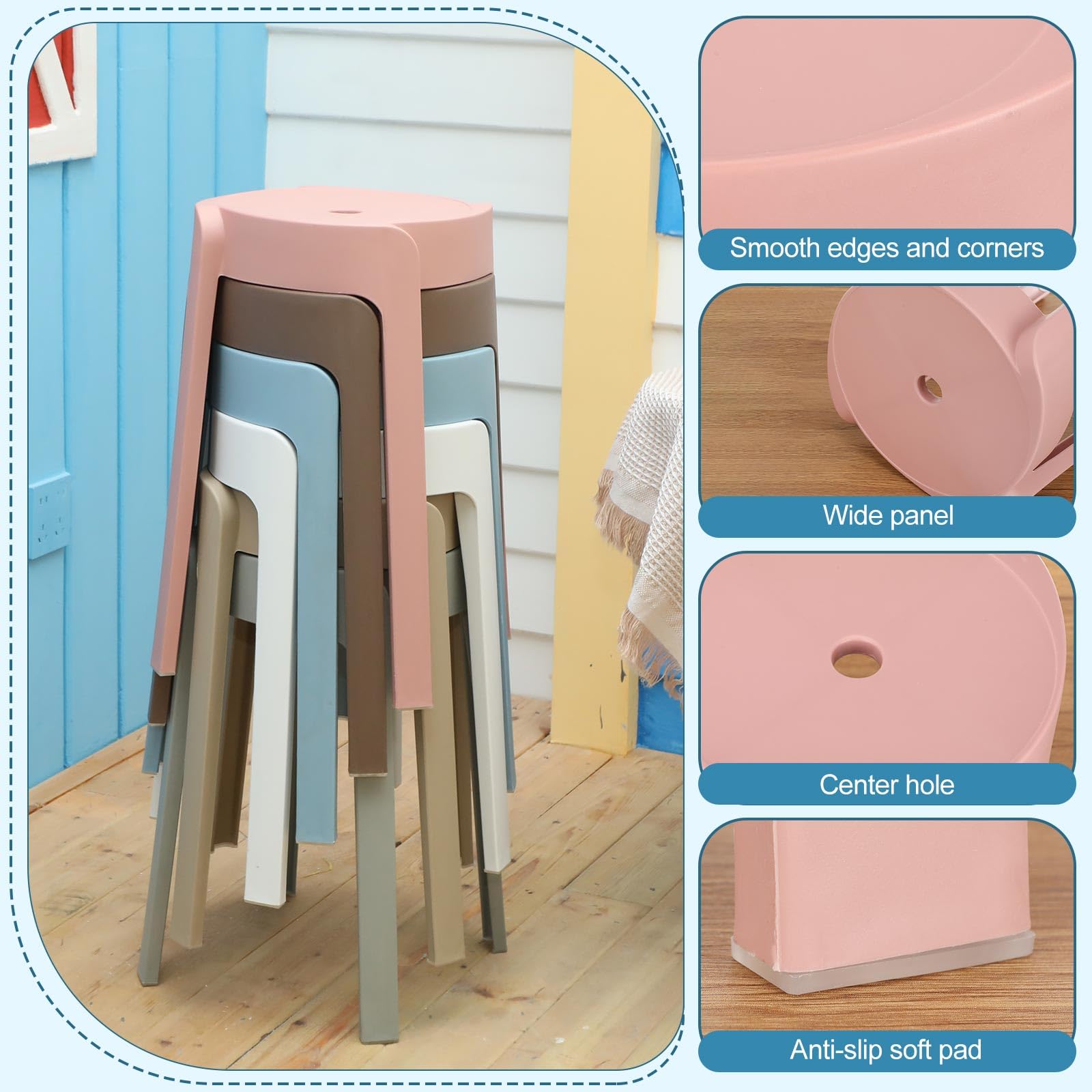1/6 Paket Bangku Plastik yang  - Home Bar Seating ulasan dan harga