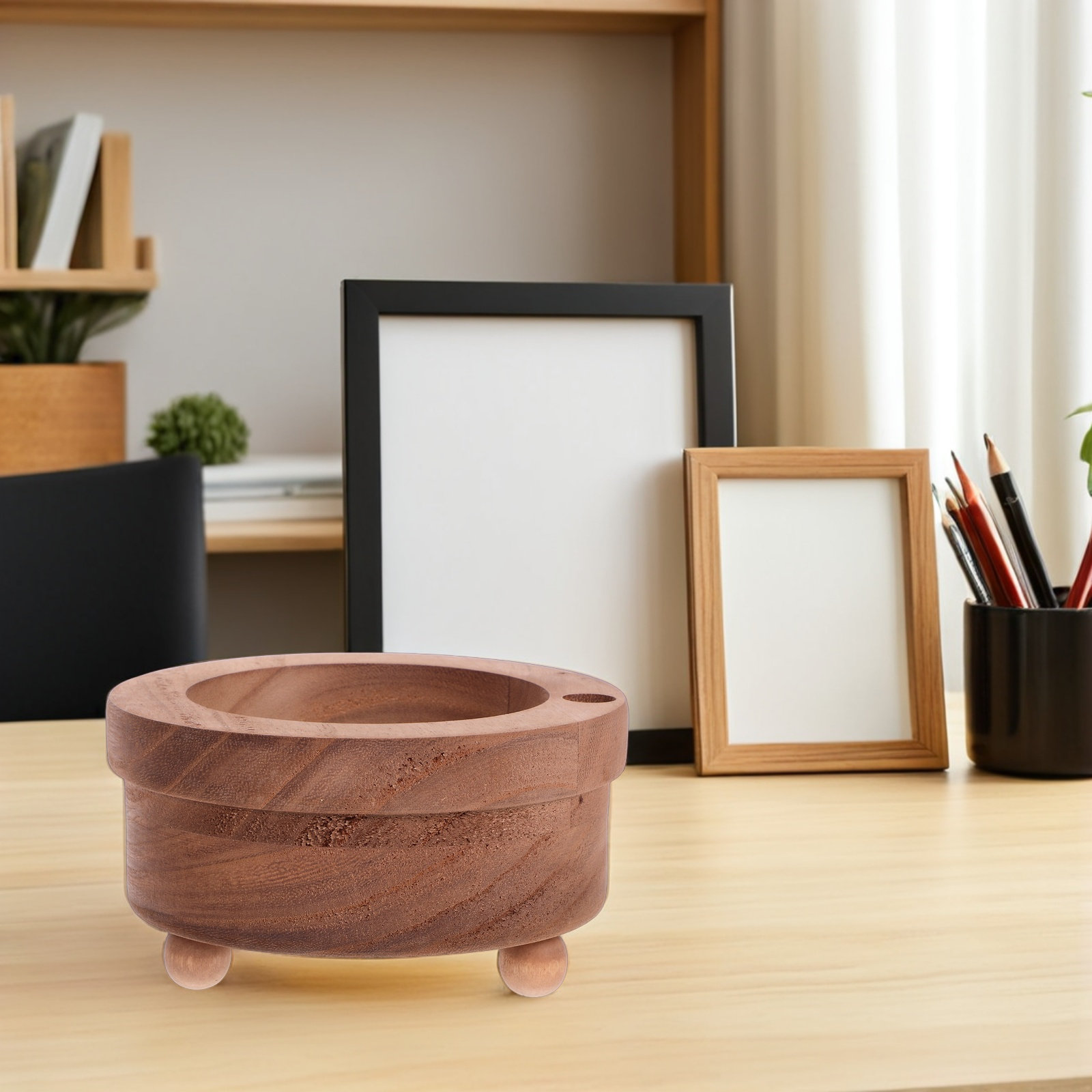Tempat Gelas Kayu untuk Meja D - Home Bar Stand ulasan dan harga