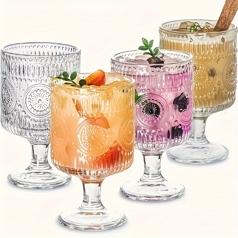 Set 4 Buah - Set Gelas Bunga M - Highball Glass Set ulasan dan harga