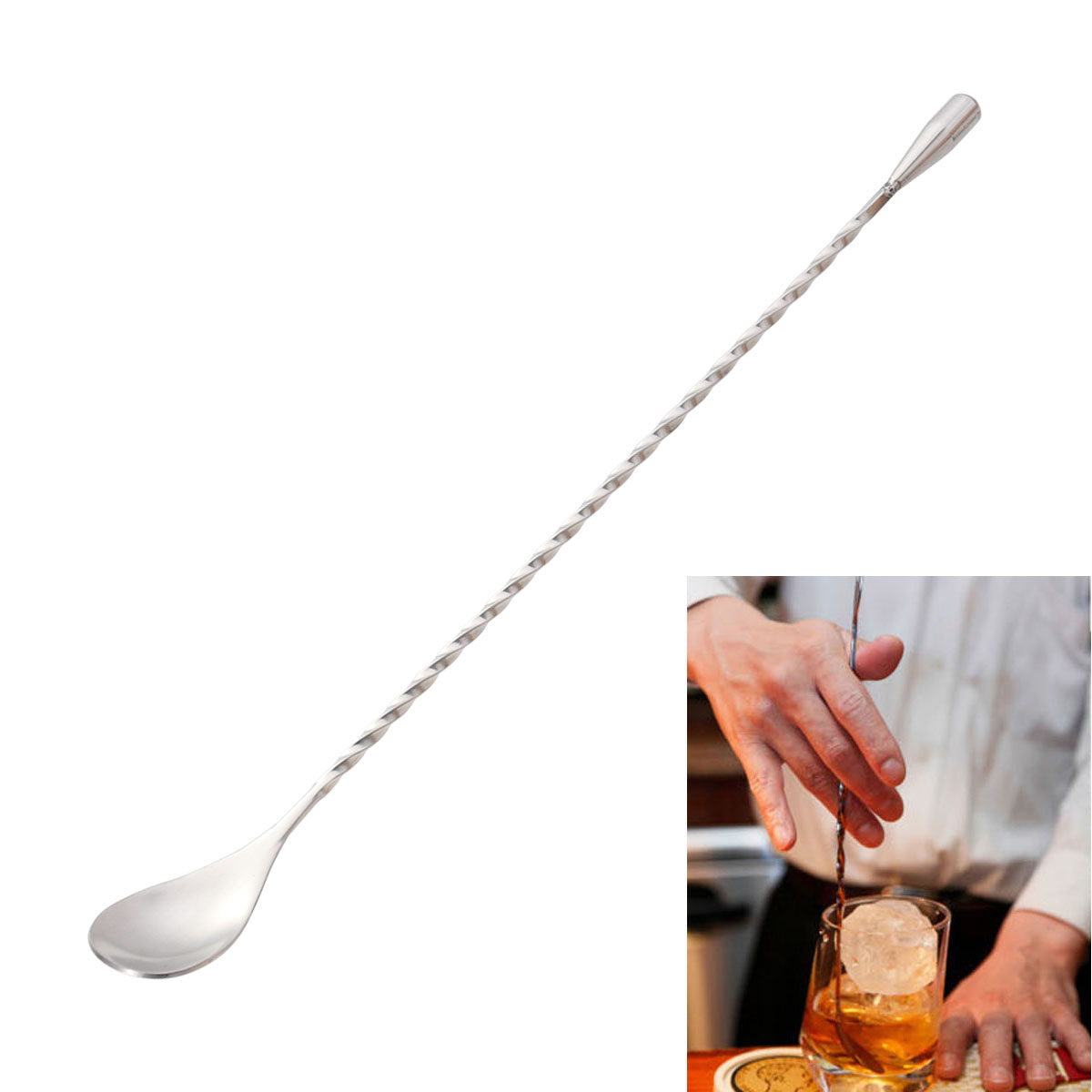 Sendok Bar Cocktail Stainless  - Bar Spoon Twisted ulasan dan harga