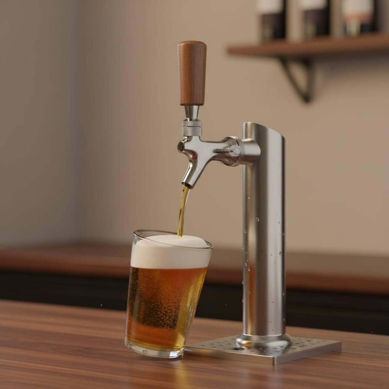 Pegangan Bir Kayu Pendek Pegan - Home Bar Accessories ulasan dan harga