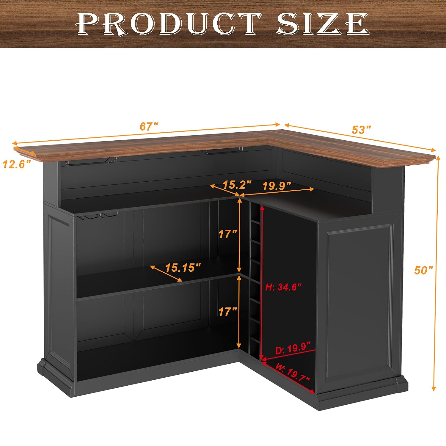 Kabinet Bar Rumah Bentuk-L den - Home Bar And Cabinet ulasan dan harga